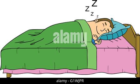 Uomo che dorme Illustrazione Vettoriale