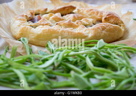 Farcite torta salata Foto Stock