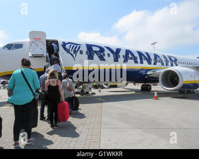 Ryanair aereo Boeing 737 dal bilancio compagnia aerea. Foto Stock