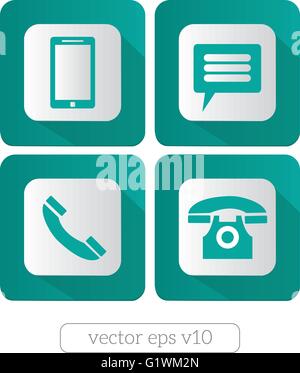 Sito web e contatto Internet icone e simboli Illustrazione Vettoriale