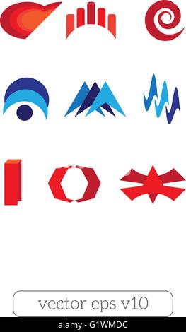 Elementi del logo impostato Illustrazione Vettoriale