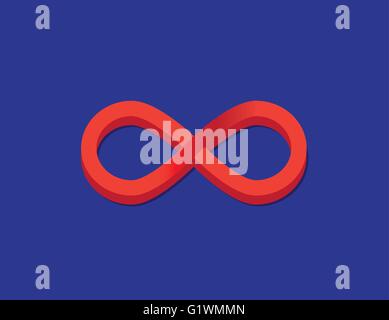 Infinito segno icona vettore illustrazione Illustrazione Vettoriale