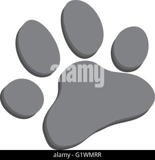Cane icona della zampa del cane. Illustrazione Vettoriale