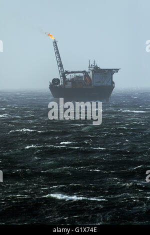 La produzione di olio di Sevan piattaforma Hummingbird, Castagno oilfield, esplorazione, Mare del Nord Foto Stock