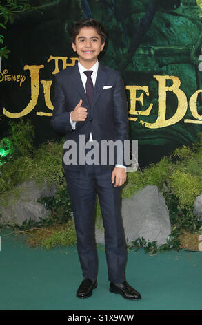 Aprile 11, 2016 - Neel Sethi frequentando il Libro della Giungla Premiere europeo al BFI Imax a Londra, Regno Unito. Foto Stock