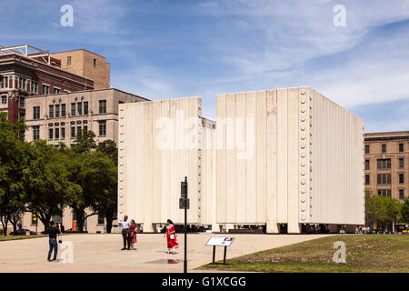 John Fitzgerald Kennedy Memorial nella città di Dallas. Texas, Stati Uniti Foto Stock