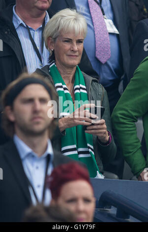 Hamden Park, Glasgow, Scozia. 21 Maggio, 2016. Coppa scozzese finale. Rangers versus Hibernian. Judy Murray guardando il gioco. Credito: Azione Sport Plus/Alamy Live News Foto Stock