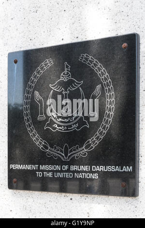 Missione permanente Brunei Darussalam alle Nazioni Unite, 771 Nazioni Unite Plaza,New York STATI UNITI D'AMERICA Foto Stock