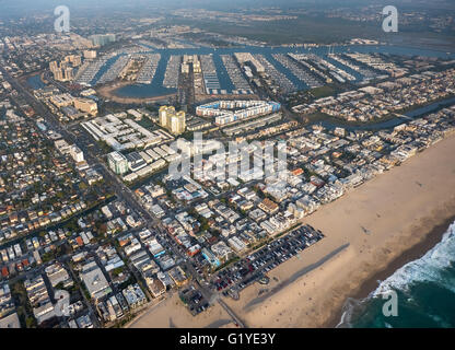 Pacifico, Venice Beach, spiaggia di sabbia Marina del Rey, Contea di Los Angeles, California, Stati Uniti d'America Foto Stock