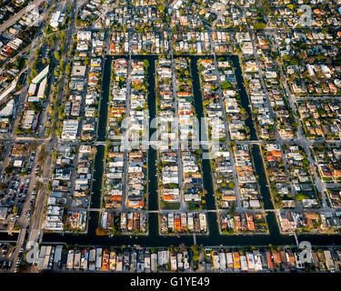 I canali di Venezia, Linnie Canal Parc, canal case, Marina del Rey, Contea di Los Angeles, California, Stati Uniti d'America Foto Stock