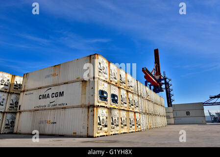 Porto di Bilbao Biscay, Paese Basco, Euskadi, Spagna, Europa Foto Stock