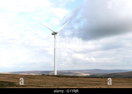 Le turbine eoliche a carbone Clough vicino a Burnley, Lancashire, Inghilterra Foto Stock