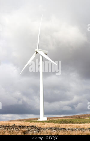 Le turbine eoliche a carbone Clough vicino a Burnley, Lancashire, Inghilterra Foto Stock