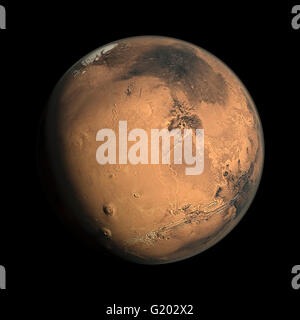 Marte sulla galassia sistema solare pianeti 3D render Foto Stock