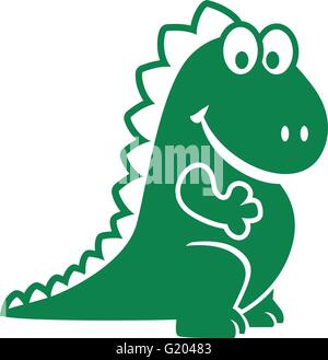Carino piccolo drago Illustrazione Vettoriale