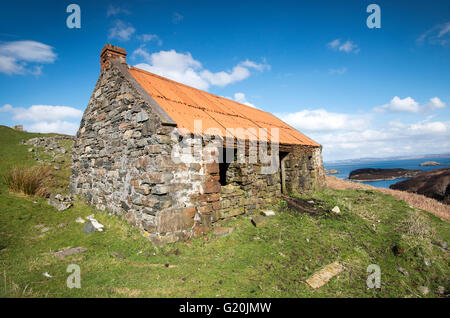 Il croft abbandonati in Drumbeg, Assynt Sutherland Scotland Regno Unito Foto Stock