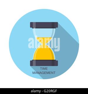 Clessidra, Clessidra Icona in stile appartamento. Illustrazione Vettoriale Illustrazione Vettoriale