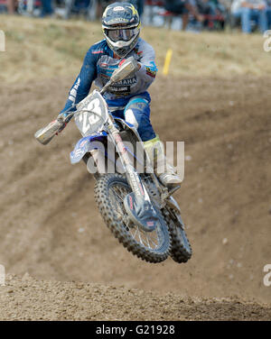 Rancho Cordova, CA. 21 Maggio, 2016. # 23 Aaron Plessinger durante il Lucas Oil Pro Motocross 250 campionato di classe A di Motocross Hangtown Classic Rancho Cordova, CA Thurman James/CSM/Alamy Live News Foto Stock