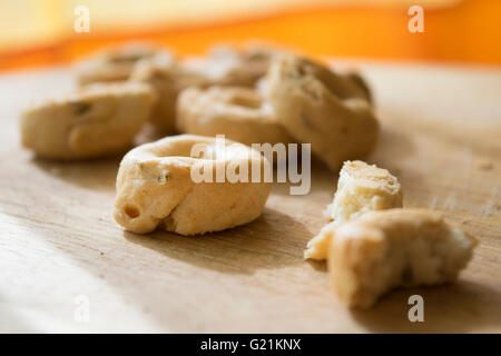Apuleian taralli italiano toroidale snack Foto Stock