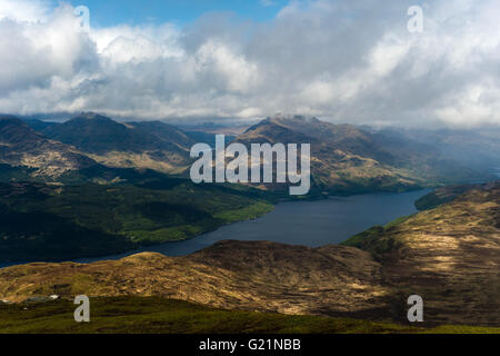 Vista dal vertice di Ben Lomond Scozia Scotland Foto Stock