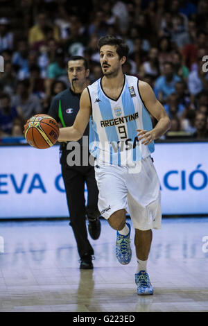 Nicolas Laprovittola, giocatore di Argentina, durante la pallacanestro FIBA World Cup 2014 Gruppo fase corrispondono, il 4 settembre 2014 a Siviglia, Spagna Foto Stock