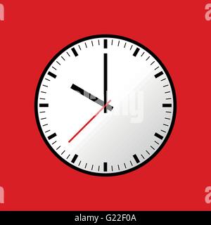 Icona di un orologio, illustrazione vettoriale, design piatto EPS10 Illustrazione Vettoriale