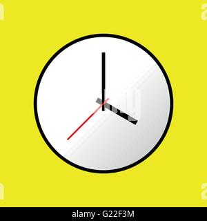Icona di un orologio, illustrazione vettoriale, design piatto EPS10 Illustrazione Vettoriale