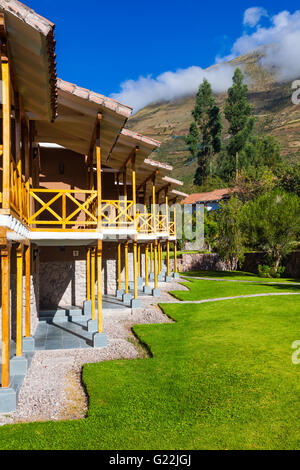 Lodge building al Casa Andina Valle Sagrado resort vicino Urubamba, Perù Foto Stock