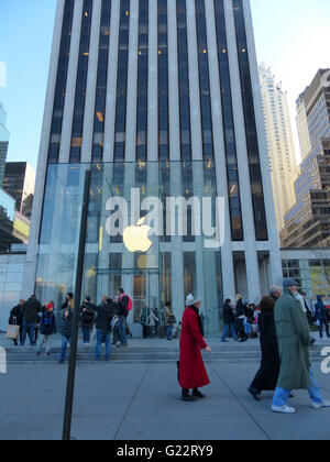 La città di New York, Apple Store al 59th Street Foto Stock