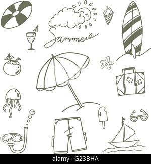 Schizzo Semmer doodle Illustrazione Vettoriale