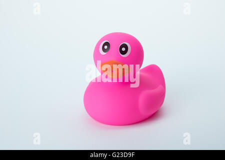 Rosa luminoso rubber duck Foto Stock