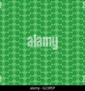 Vettore di Seamless pattern con semplici dettagli geometrici in sfumature di colore verde Illustrazione Vettoriale