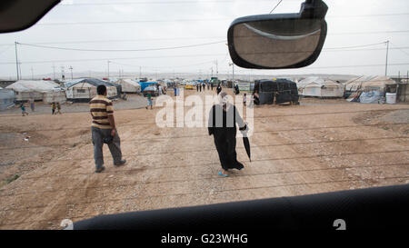 Iracheni sfollati Anwald Refugee Camp Iraq settentrionale Foto Stock