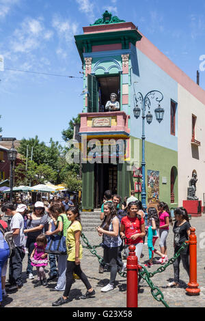 Case colorate in Caminito, La Boca, Buenos Aires, Argentina Foto Stock