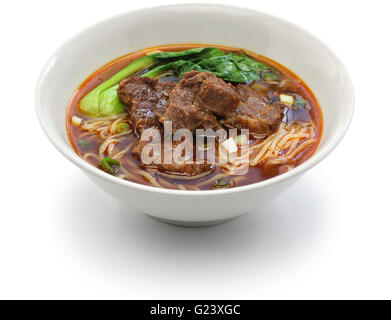 Carni bovine la zuppa di noodle cinesi cucina taiwanese Foto Stock