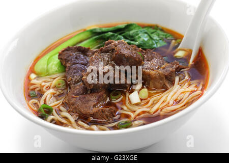 Carni bovine la zuppa di noodle cinesi cucina taiwanese Foto Stock