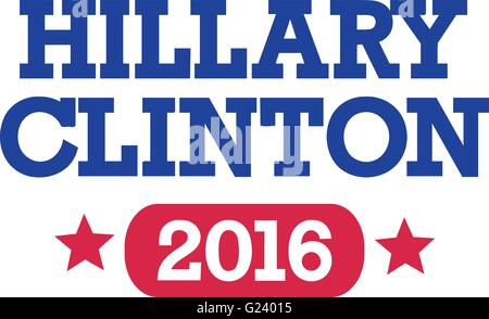 Hillary Clinton 2016 Illustrazione Vettoriale