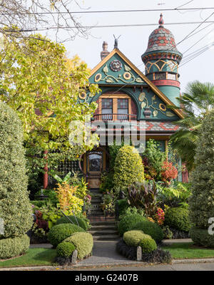 Brian Coleman casa in Queen Anne quartiere- una casa vittoriana a 2018 Nob Hill Avenue nord di Seattle, Washington Foto Stock