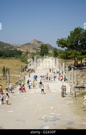 La Strada del Porto o la Arcadiana in Efeso Foto Stock