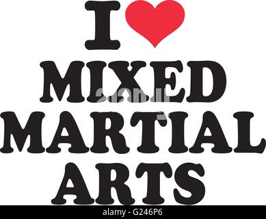 Io amo di mixed martial arts Illustrazione Vettoriale