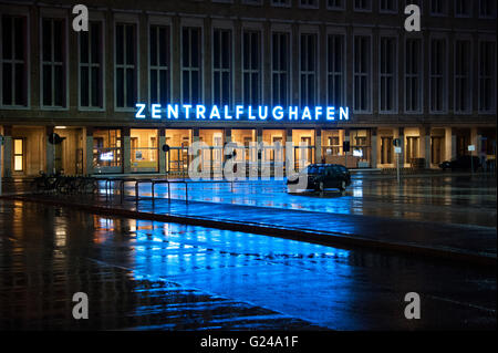 Zentralflughafen, Aeroporto Tempelhof di Berlino, Germania Foto Stock