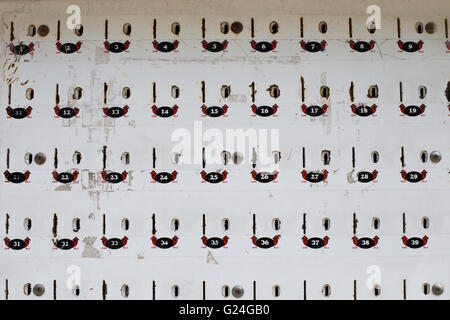 Vintage numerico caduta di denaro per parcheggi 2 di 2 Foto Stock