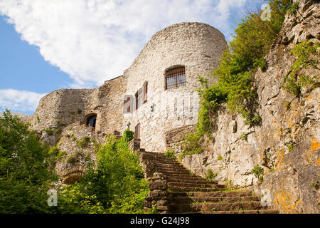 Vista del San Servolo castello in Slovenia Foto Stock