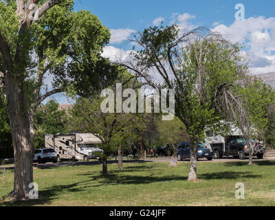 Rio Grande villaggio campeggio, parco nazionale di Big Bend, Texas. Foto Stock