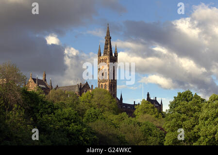 Università di Glasgow, dal kelvingrove, Glasgow, Scotland, Regno Unito. Foto Stock