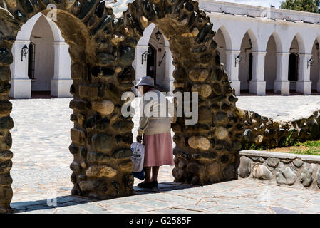 Cachi piazza principale, provincia di Salta, Argentina Foto Stock