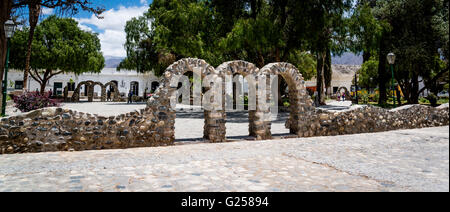 Cachi piazza principale, provincia di Salta, Argentina Foto Stock