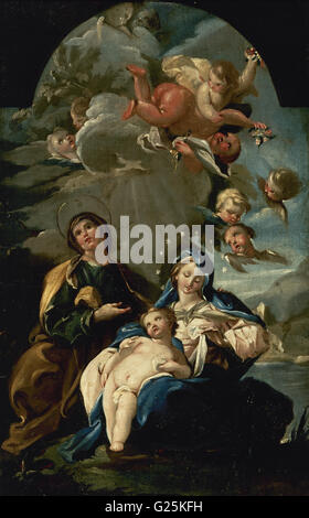 Juan Ramirez de Arellano (1730-1782). Saint Anne, la Vergine e il Bambino Gesù, 1760-1770. Pittore spagnolo. Il Museo del Prado. Madrid. Spagna. Foto Stock