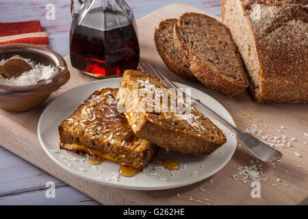 Noce di cocco toast alla francese Foto Stock