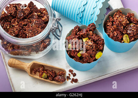 Cacao granola chai Foto Stock